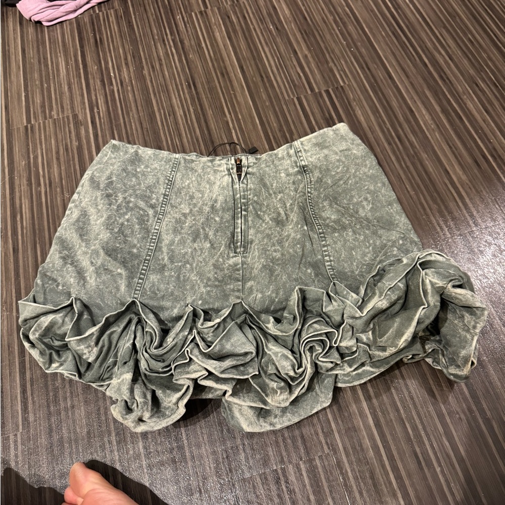 Mustard Seed Gray Denim Skirt